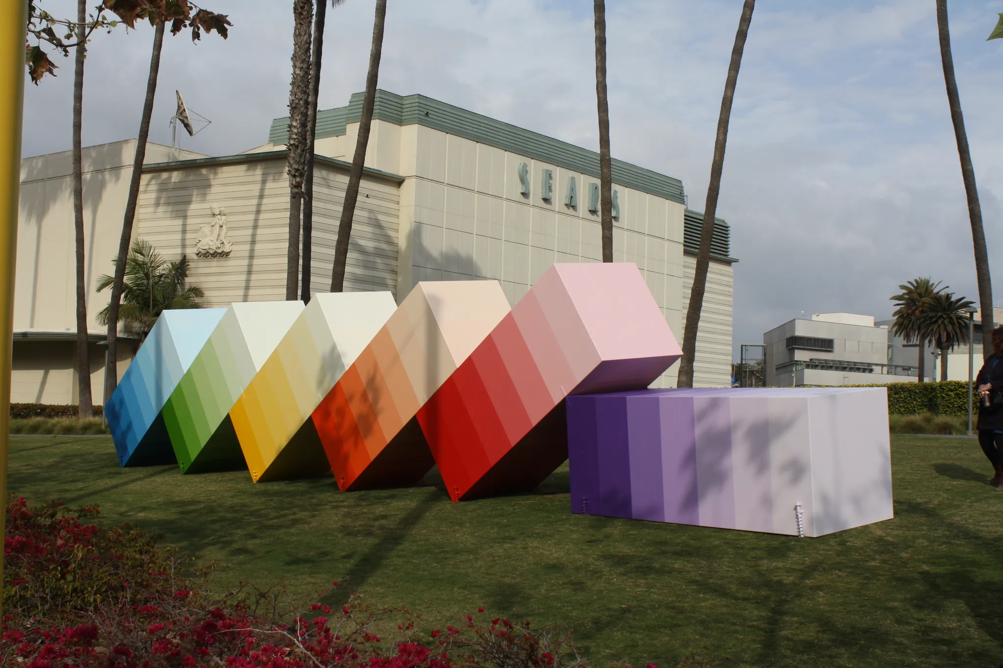 Colorful blocks art installation in Santa Monica