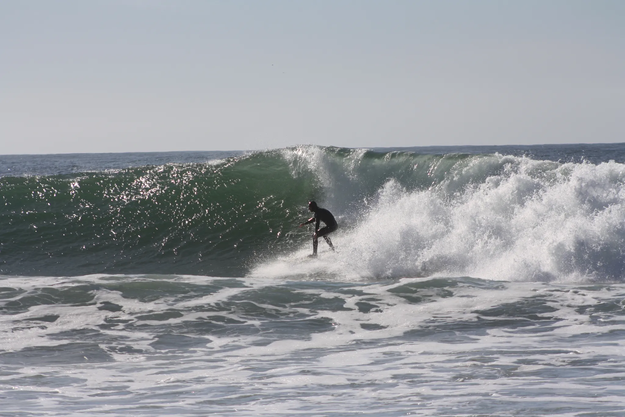 Surfing action in Ensenada, Baja California, Mexico